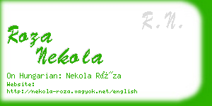 roza nekola business card